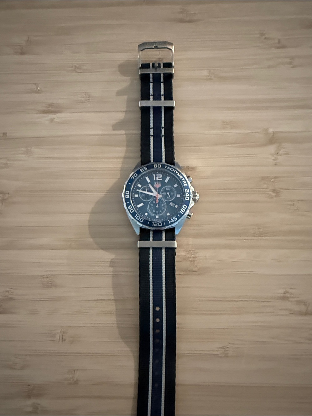 Tag Heuer Black and Silver Sport Chronograph Watch